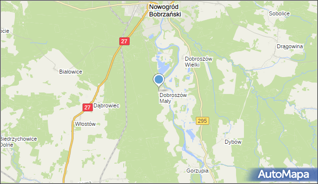 mapa Dobroszów Mały, Dobroszów Mały na mapie Targeo